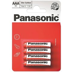 Батарейка Panasonic Red Zinc AAA Zinc-Carbon 1 шт ((R03REL/4BP) R03REL/4BP фото