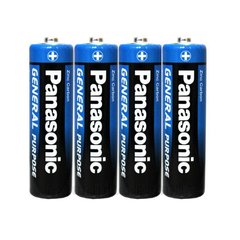 Батарейки Panasonic General Purpose угольно-цинковые AA (R6) плёнка, 4 шт R6BER/4P фото