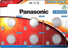 Батарейки Panasonic литионные CR2025 блистер, 1 шт CR-2025EL/6B фото