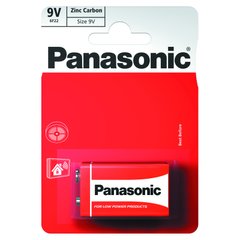Батарейка Panasonic Red Zink угольно-цинковая 6F22 блистер, 1 шт 6F22REL/1BP фото