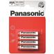 Батарейка Panasonic Red Zinc AAA Zinc-Carbon 1 шт ((R03REL/4BP) R03REL/4BP фото 1