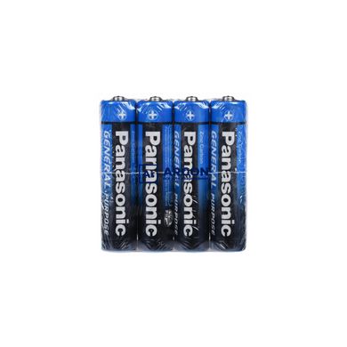 Батарейка Panasonic GENERAL Purpose Zink-Carbon R3 TRAY/4 блістер 4 шт R03BER/4PR фото