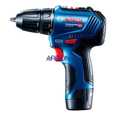 Аккумуляторная бесщеточная дрель-шуруповерт Bosch GSR 12V-30 (2х2,0 Ah, кейс) (06019G9000) 06019G9000 фото