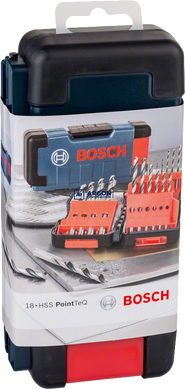 Набор сверл по металлу Bosch HSS PointTeQ, ToughBox 1–10 мм (18 штук) 2608577350 фото