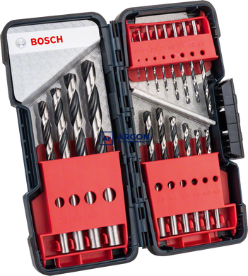 Набор сверл по металлу Bosch HSS PointTeQ, ToughBox 1–10 мм (18 штук) 2608577350 фото
