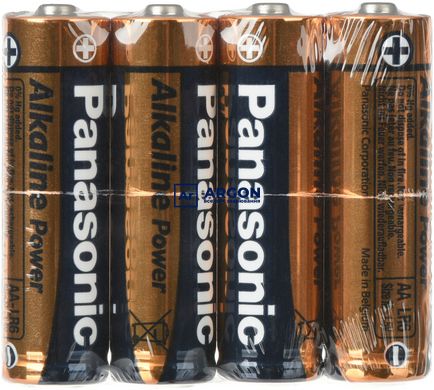 Батарейки Panasonic Alkaline Power лужные AA плёнка, 4 шт LR6APB/4P фото