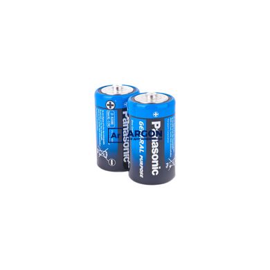 Батарейки Panasonic General Purpose угольно-цинковые D (R20) плёнка, 2 шт R20BER/2P фото