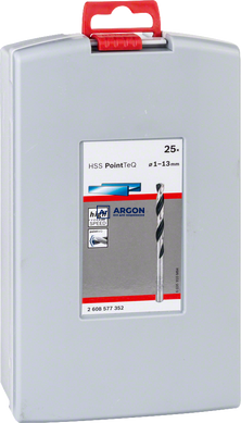 Набір свердел по металу Bosch HSS PointTeQ, ProBox 1,0-13,0 мм (25 штук) 2608577352 фото