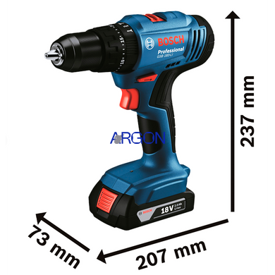 Аккумуляторная ударная дрель-шуруповерт Bosch GSB 183-Li (2х2,0 Ah, кейс) (06019K9100) 06019K9100 фото