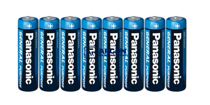 Батарейки Panasonic General Purpose угольно-цинковые AA (R6) плёнка, 8 шт R6BER/8P фото