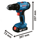 Аккумуляторная ударная дрель-шуруповерт Bosch GSB 183-Li (2х2,0 Ah, кейс) (06019K9100) 06019K9100 фото 4