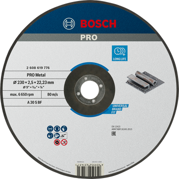 Круг отрезной усиленный Bosch 230x2,5 Pro for Metal (2608619776) 2608619776 фото