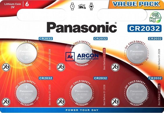 Батарейки Panasonic литионные CR2032 блистер, 1 шт CR-2032EL/6B фото