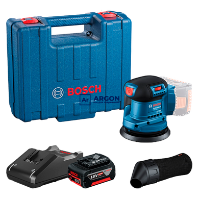 Ексцентрикова шліфмашина Bosch GEX 185-Li (1х4 Ah, ЗП, кейс, 125 мм) (06013A5021) 06013A5021 фото