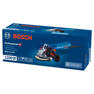 Кутова шліфмашина (болгарка) Bosch GWS 12-125 S (1200 Вт, 125 мм) (06013A6020) 06013A6020 фото