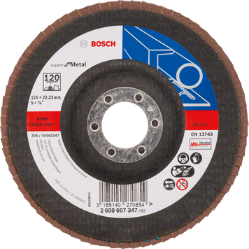 Круг лепестковый Expert for Metal 125 Р120 Bosch 2608607347 фото