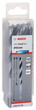 Свердло по металу BOSCH HSS PointTeQ, 8,0x75 мм 2608577248 фото