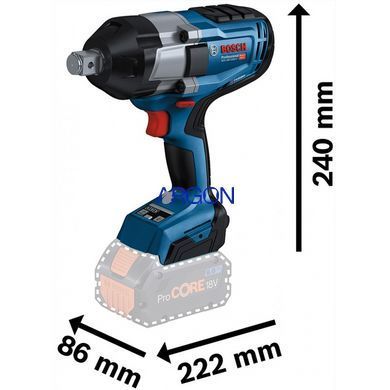 Аккумуляторный ударный бесщеточный гайковерт Bosch GDS 18V-1050 H, 2x5.0Ah (зарядное устройство) 06019J8522 фото