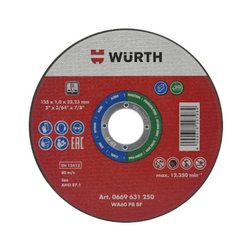 Круг відрізний Wurth 125*1,0*22 Inox 0669631250 фото