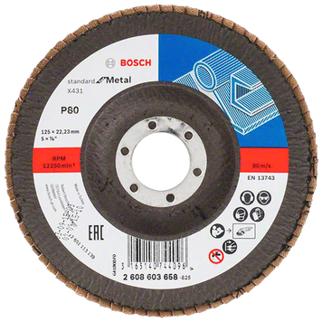 Круг пелюстковий Standard for Metal 125 Р80 Bosch 2608603658 фото
