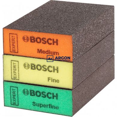 Шліфувальні губки Bosch Expert S471 Standard 69x97x26 мм M, F, SF, 3 шт 2608901175 фото