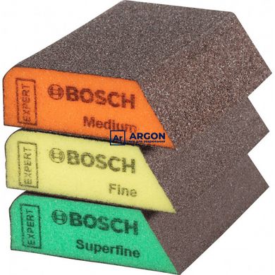 Шліфувальні губки Bosch Expert S473 Standard 98x120x13 мм M, F, SF, 3 шт 2608901176 фото