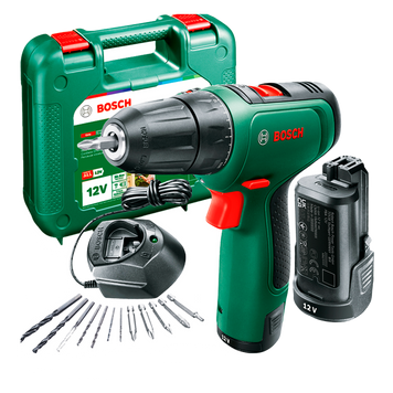 Акумуляторний дриль-шуруповерт Bosch EasyDrill 1200 (2х1,5 Ah, кейс, набір свердел) (06039D3007) 06039D3007 фото