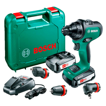 Акумуляторний безщітковий дриль-шуруповерт Bosch AdvancedDrill 18 (2х2,5 Ah, кейс, 3 адаптера) (0603 06039B5003 фото