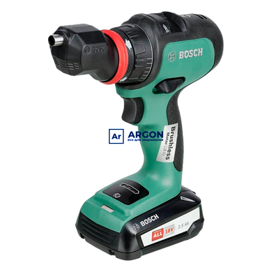 Акумуляторний безщітковий дриль-шуруповерт Bosch AdvancedDrill 18 (2х2,5 Ah, кейс, 3 адаптера) (0603 06039B5003 фото